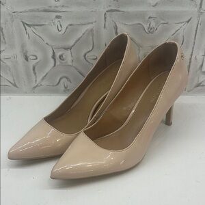 Calvin Klein Elegant Nude Patent Leather Pumps Size 5